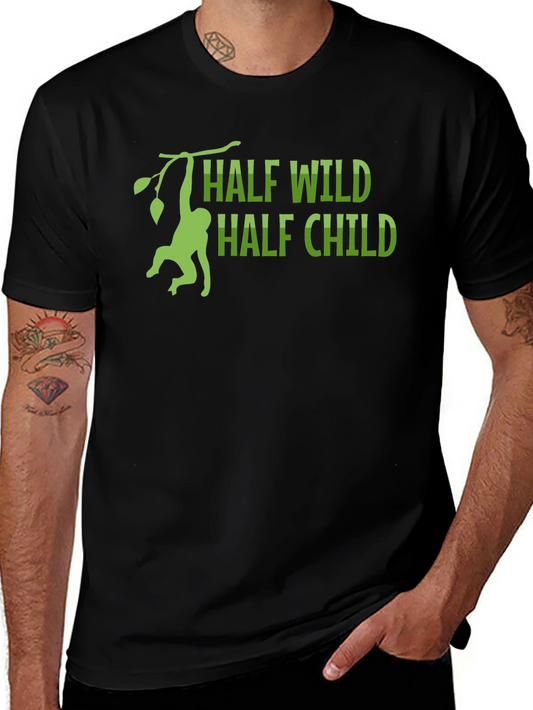 Half Wild Half Child T-Shirt - Monkey Design