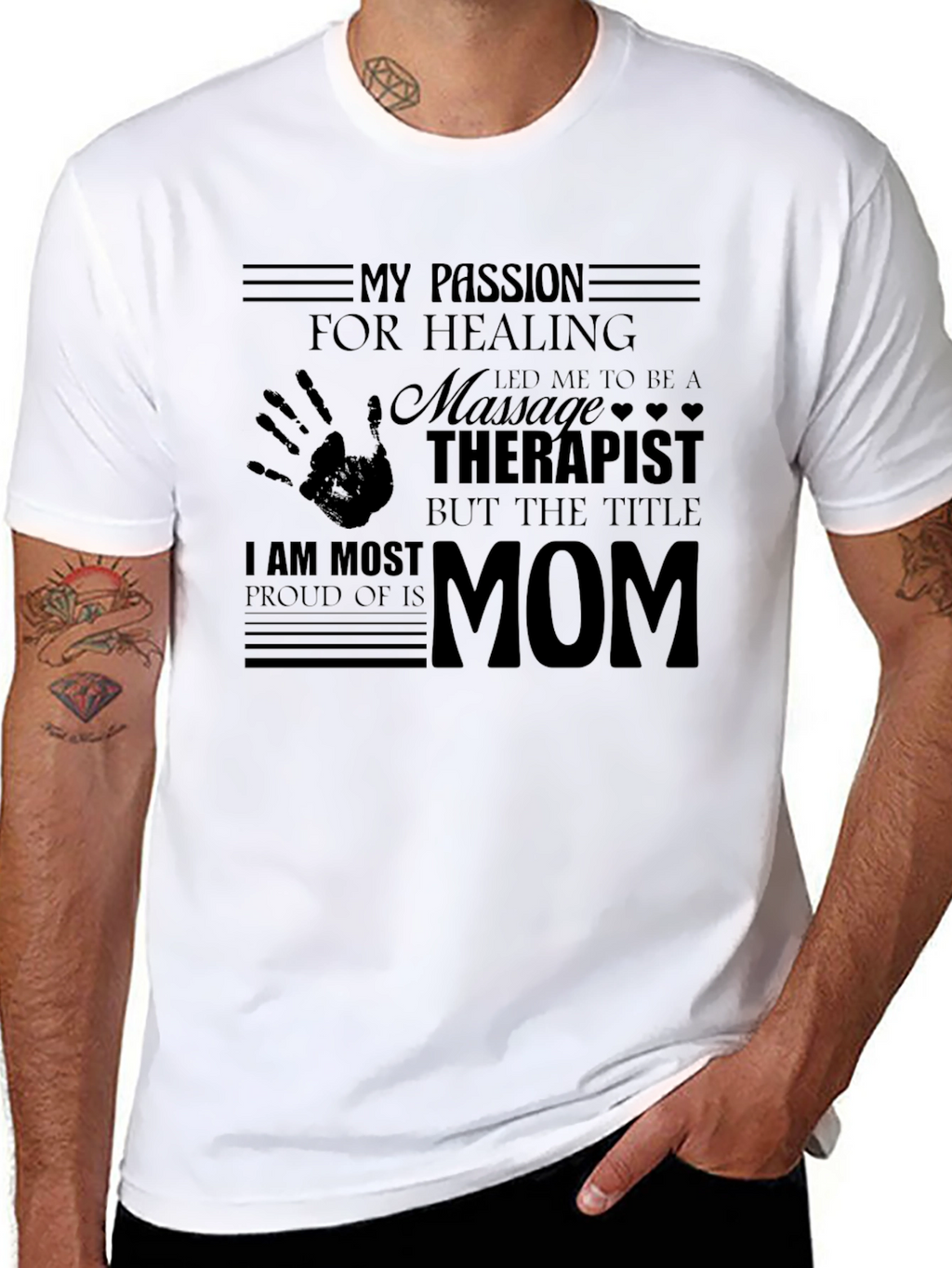 Massage Therapist Mom Graphic T-Shirt