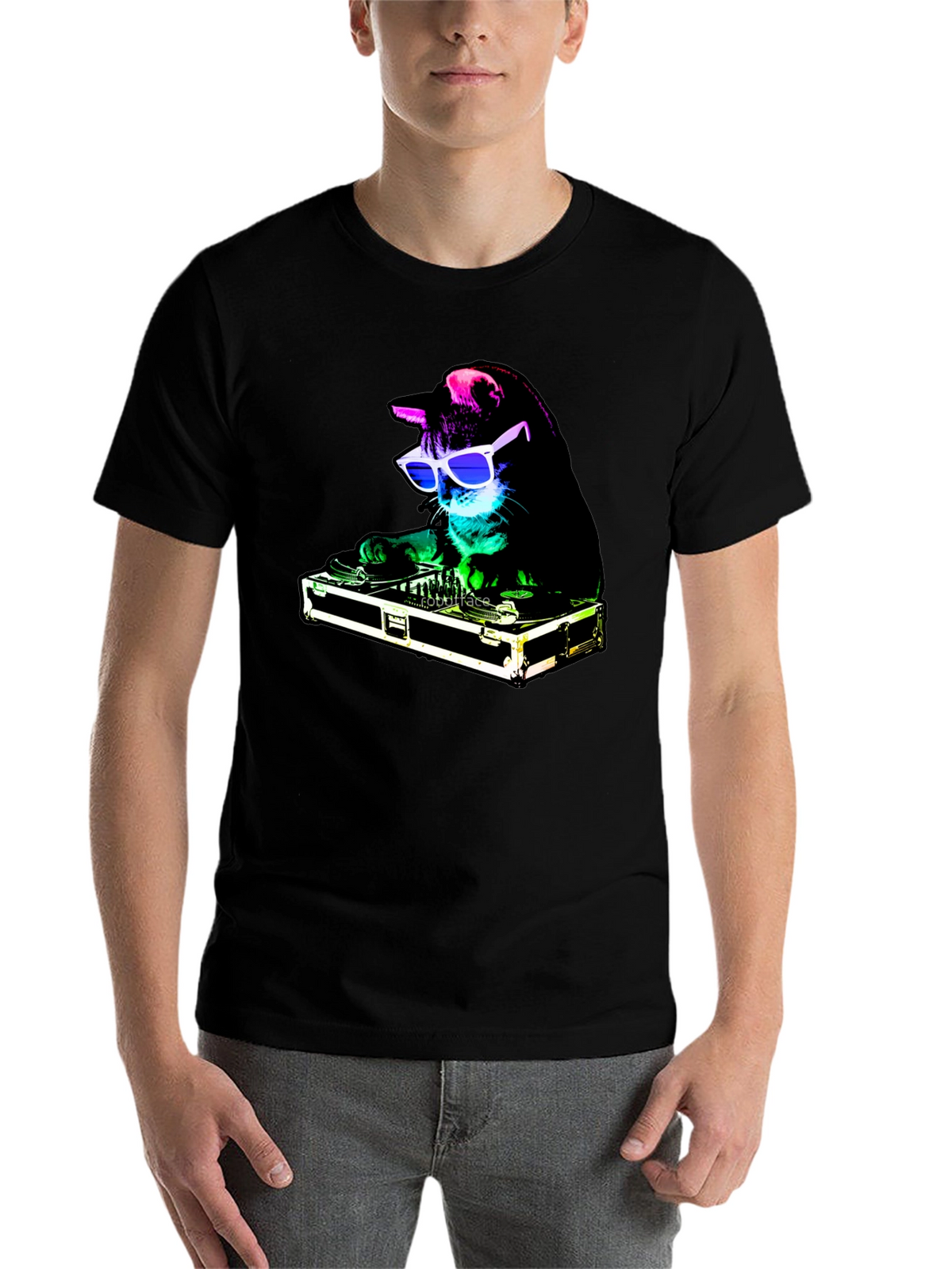 DJ Cat Graphic Tee - Party Animal T-Shirt