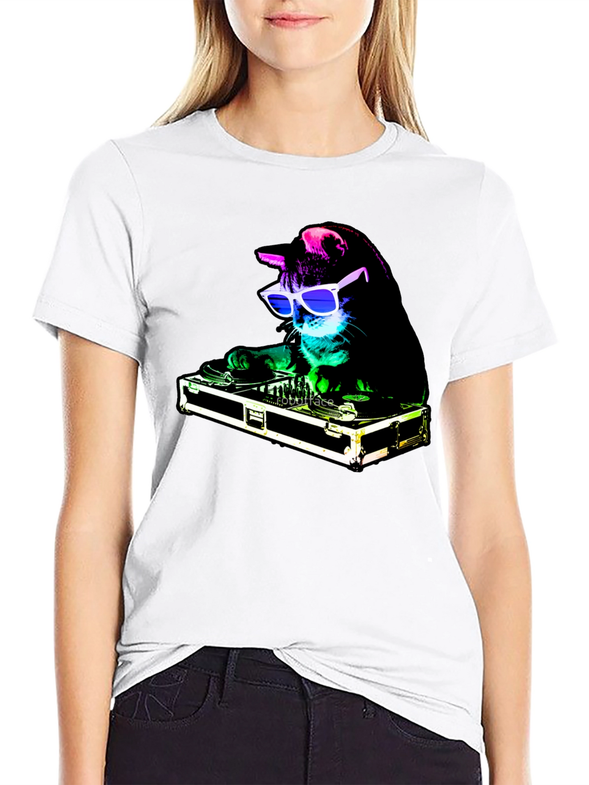 DJ Cat Graphic Tee - Party Animal T-Shirt