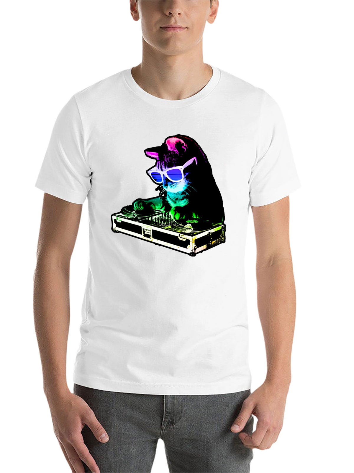 DJ Cat Graphic Tee - Party Animal T-Shirt