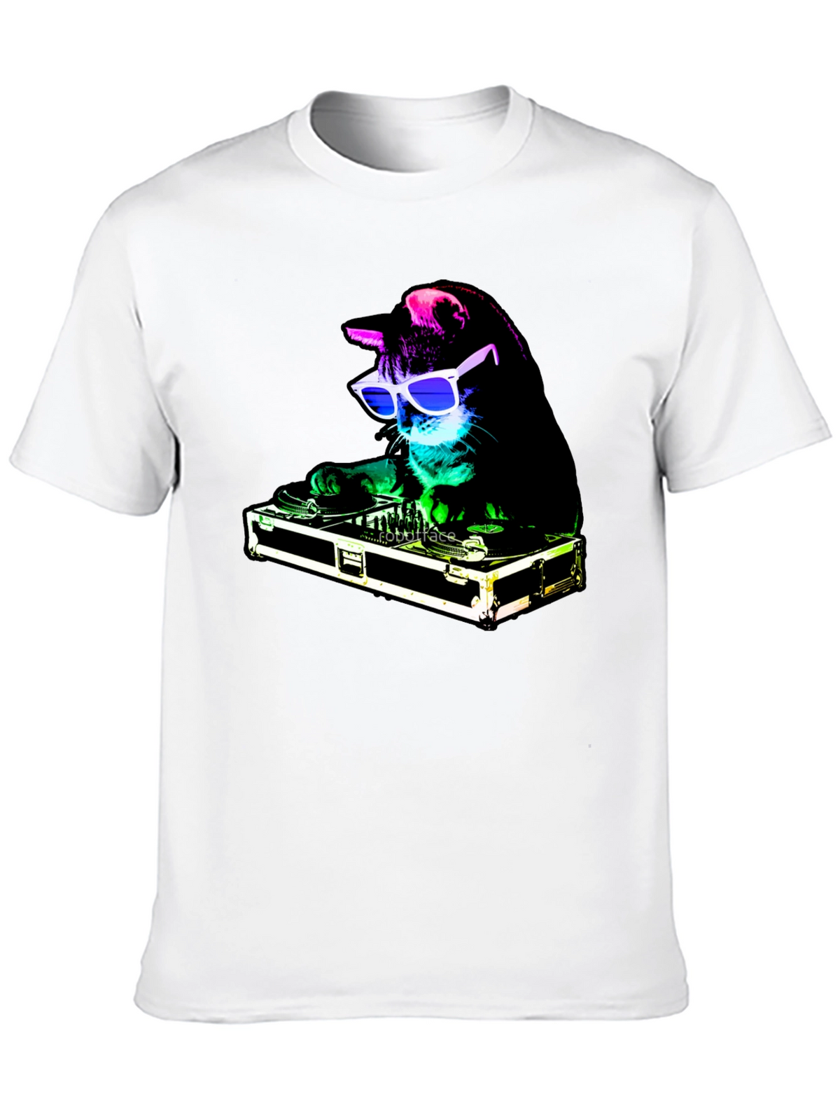 DJ Cat Graphic Tee - Party Animal T-Shirt