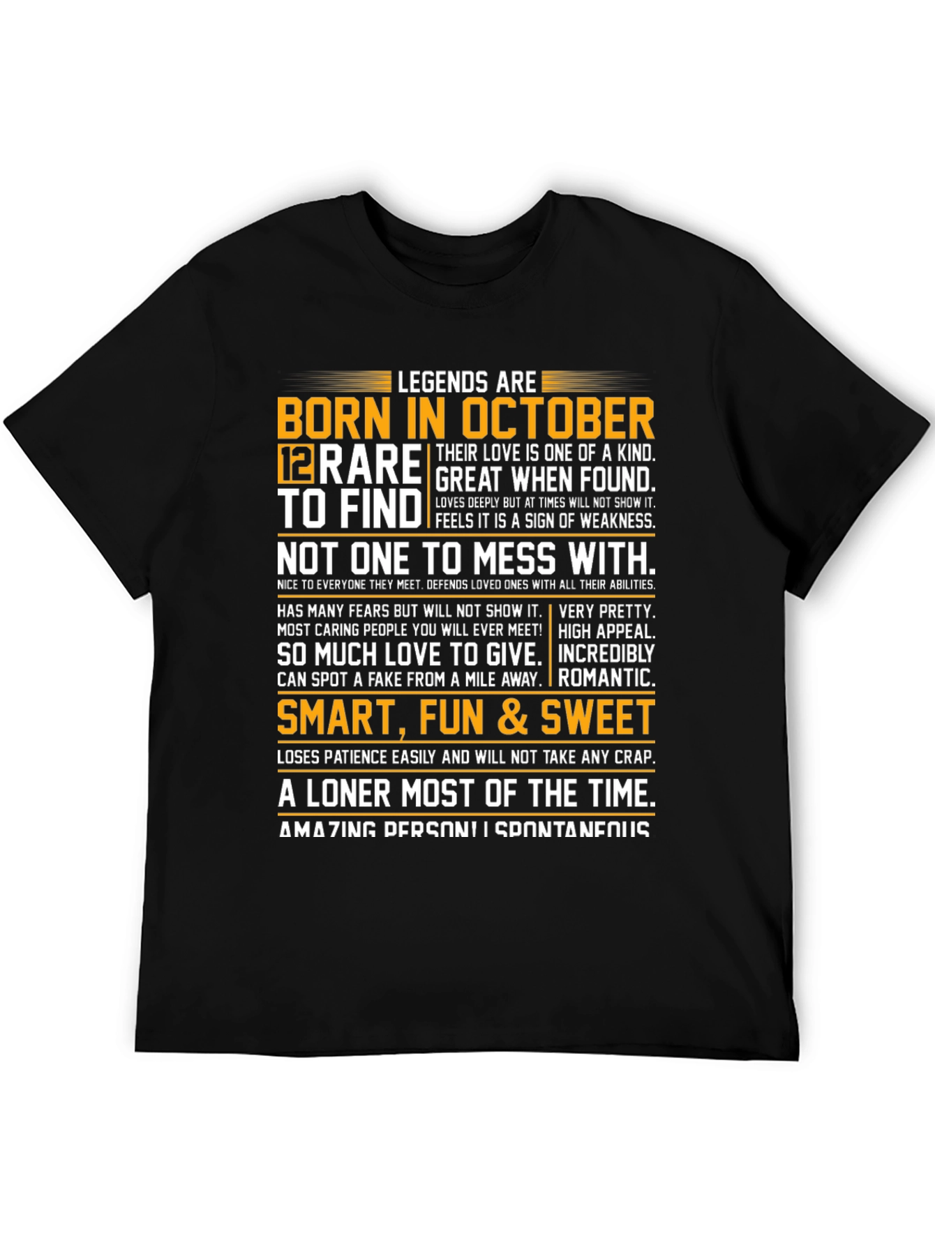 Legends Born in October Graphic Tee - Rare & Great!