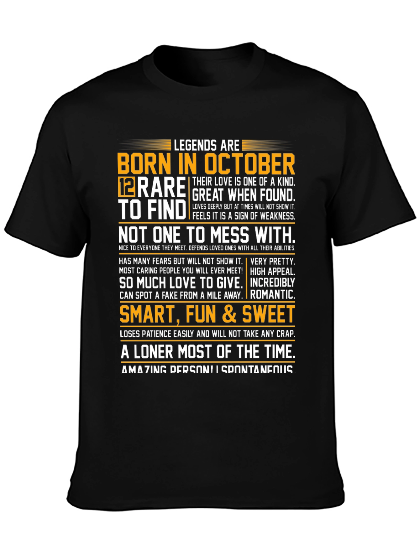 Legends Born in October Graphic Tee - Rare & Great!