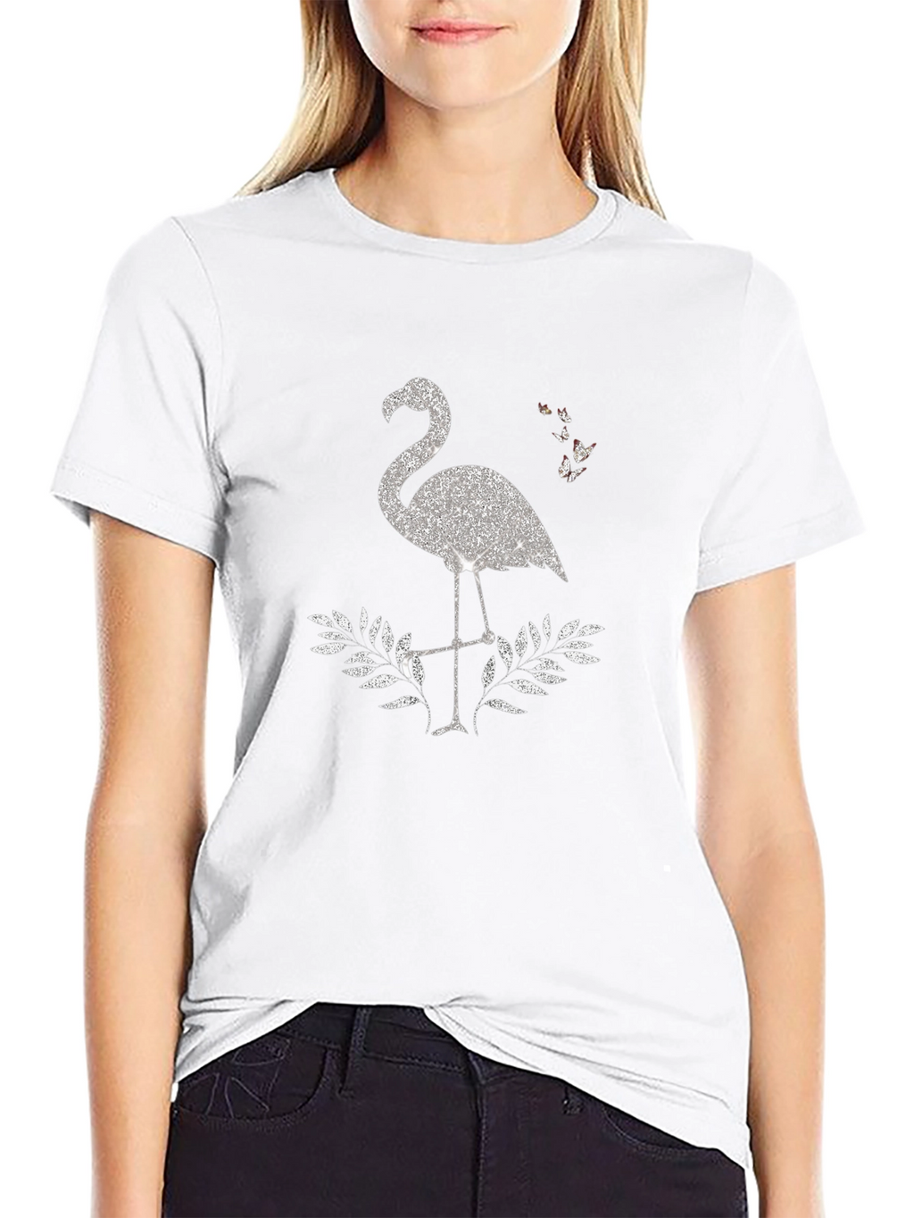 Flamingo Sparkle Graphic Tee