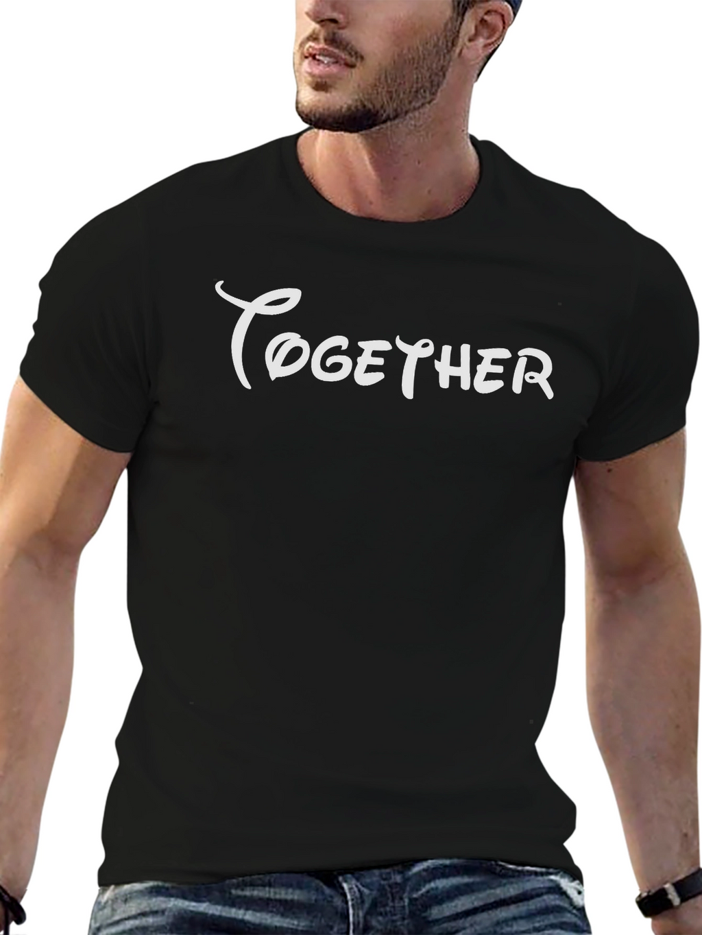 Together Graphic Tee - Black Casual T-Shirt