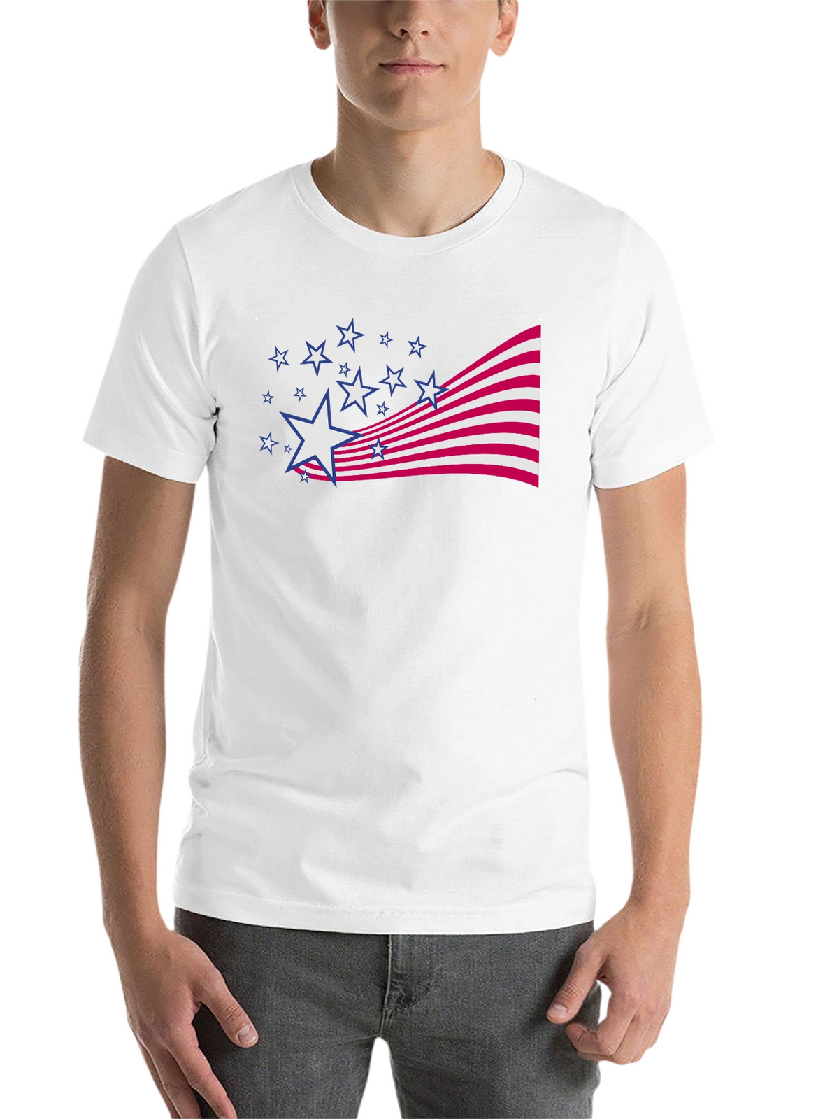 Patriotic Stars & Stripes Graphic Tee