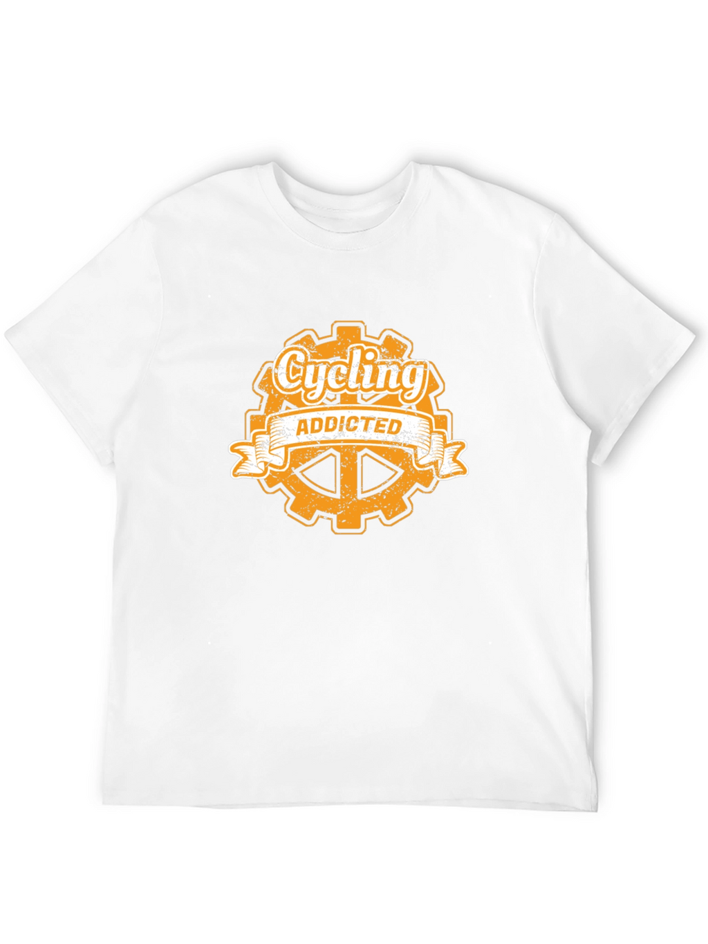 Cycling Addicted Graphic Tee - Black Cotton T-Shirt