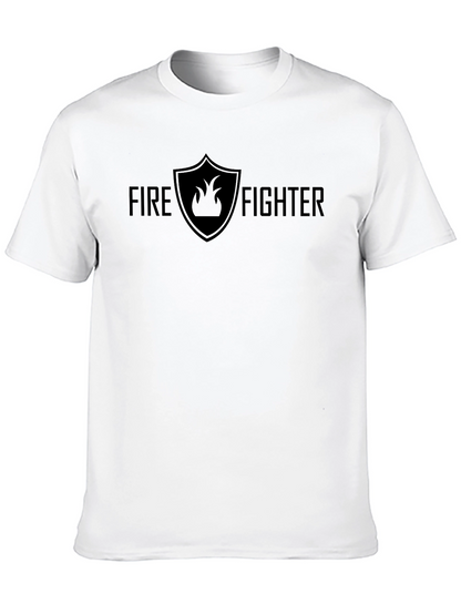 Firefighter Graphic Tee - Black Cotton Blend