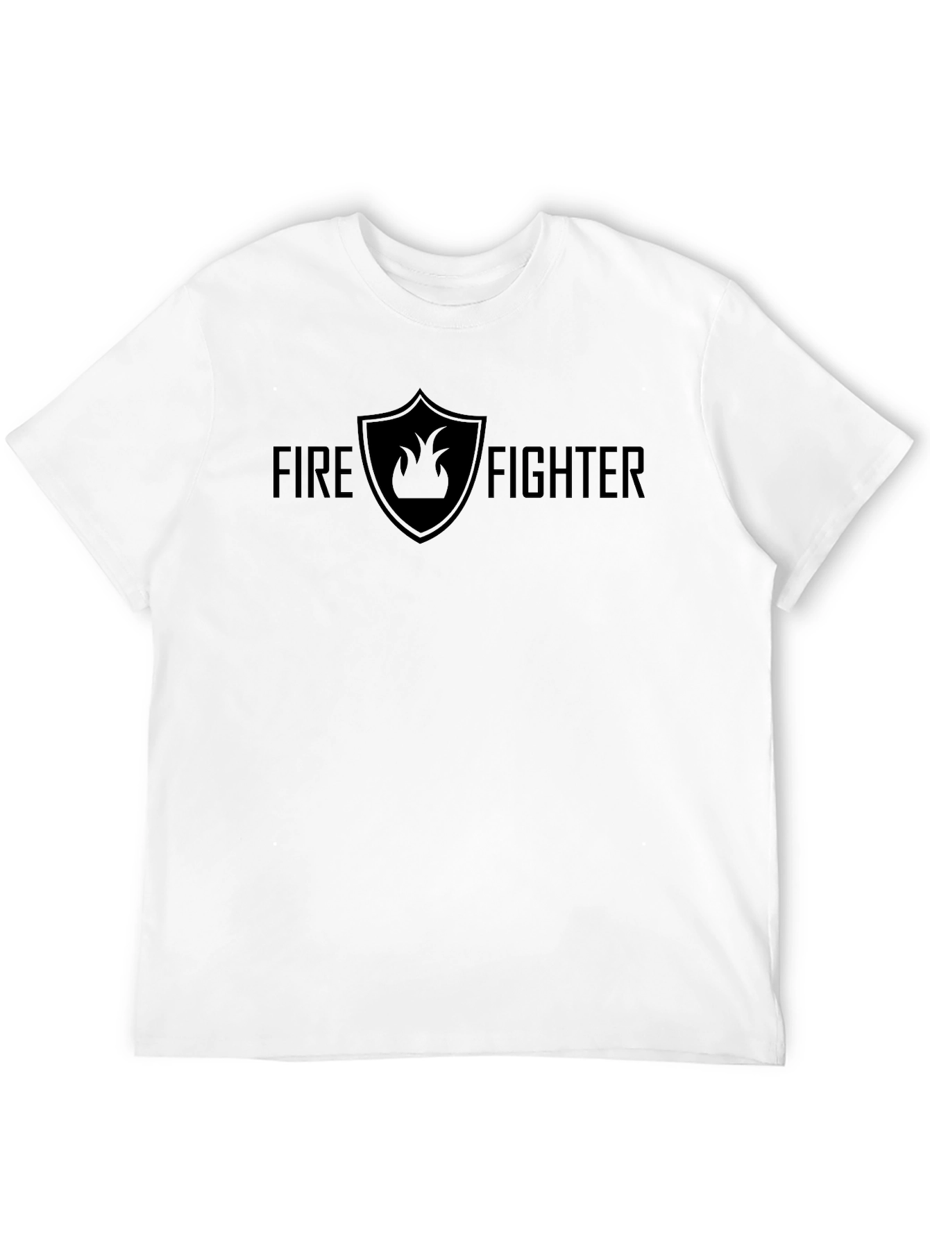 Firefighter Graphic Tee - Black Cotton Blend