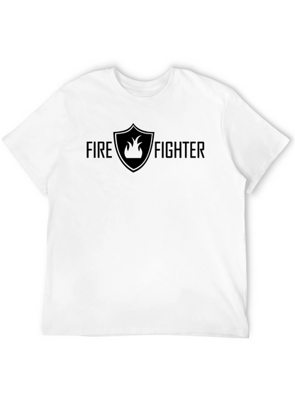 Firefighter Graphic Tee - Black Cotton Blend