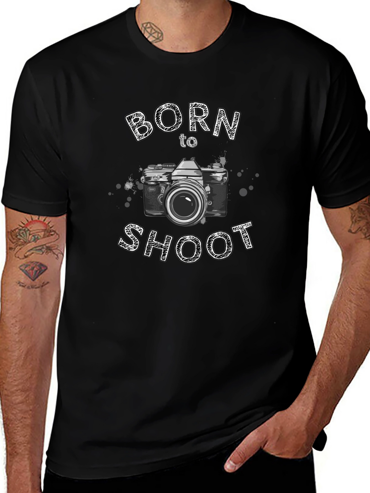 Born to Shoot Camera Graphic Tee