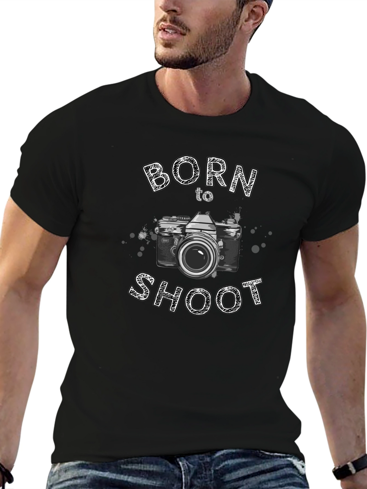 Born to Shoot Camera Graphic Tee