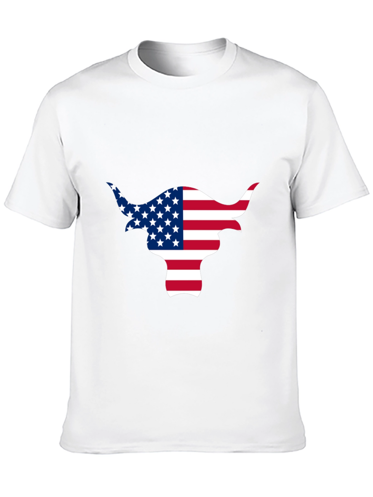 American Flag Bull Graphic Black Tee
