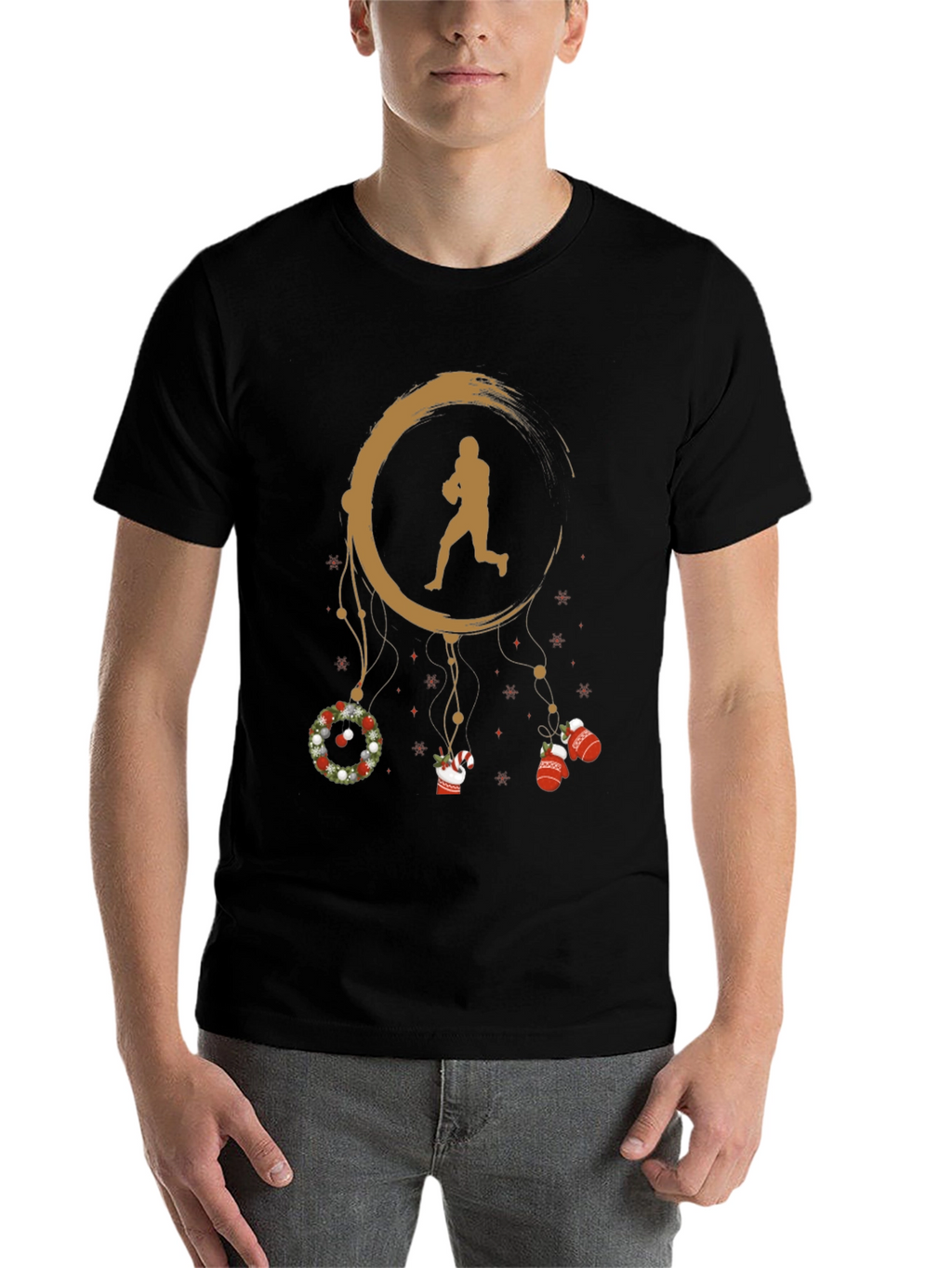 Football Christmas Dream Catcher Graphic Tee
