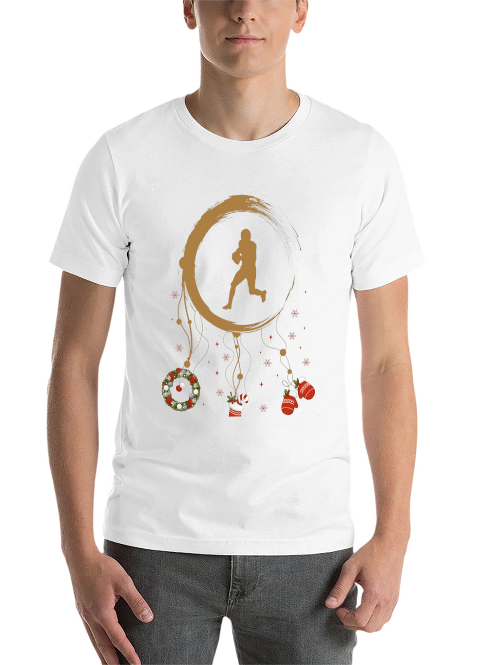 Football Christmas Dream Catcher Graphic Tee