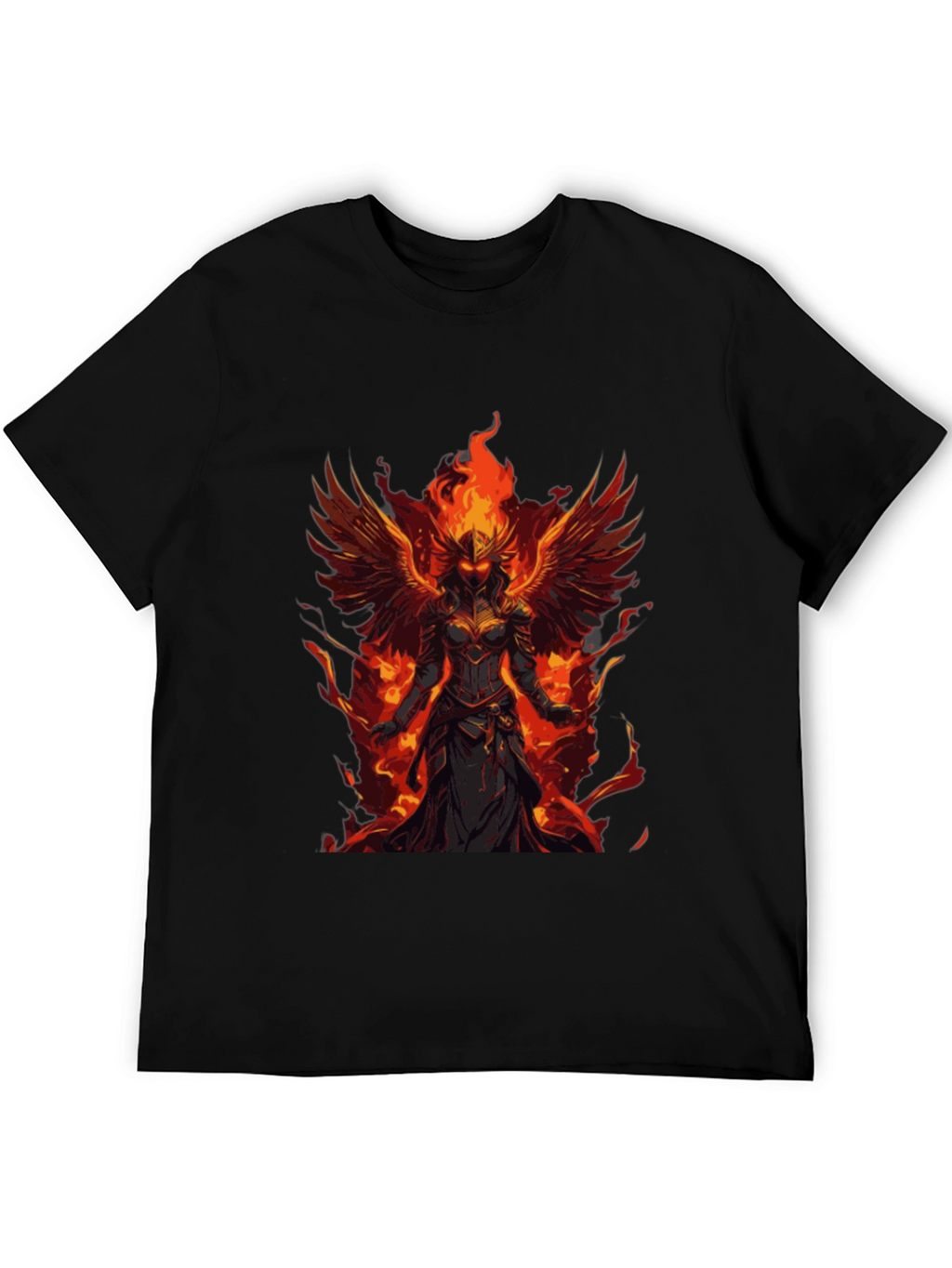 Phoenix Fire Warrior Graphic Tee - Black