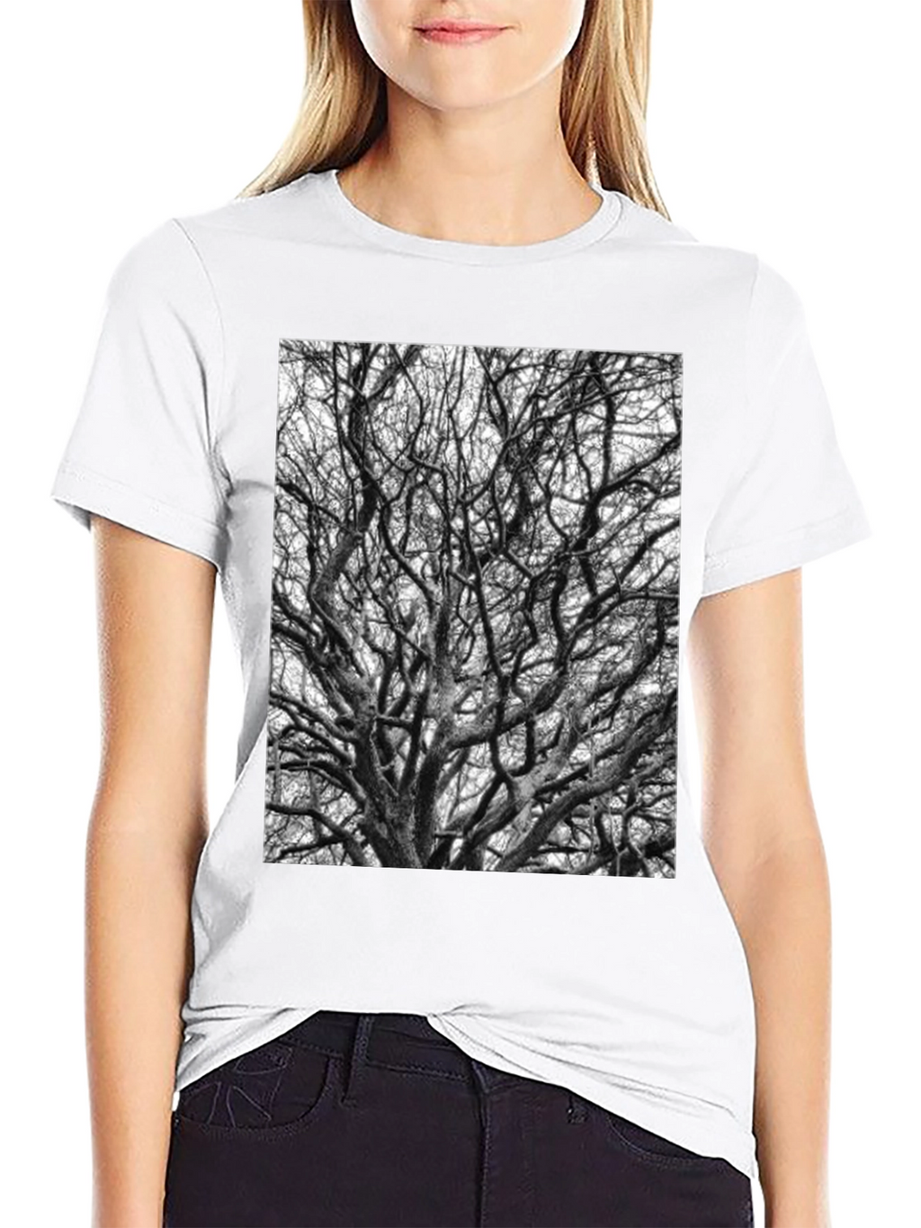 Black Tree Branches Graphic Tee
