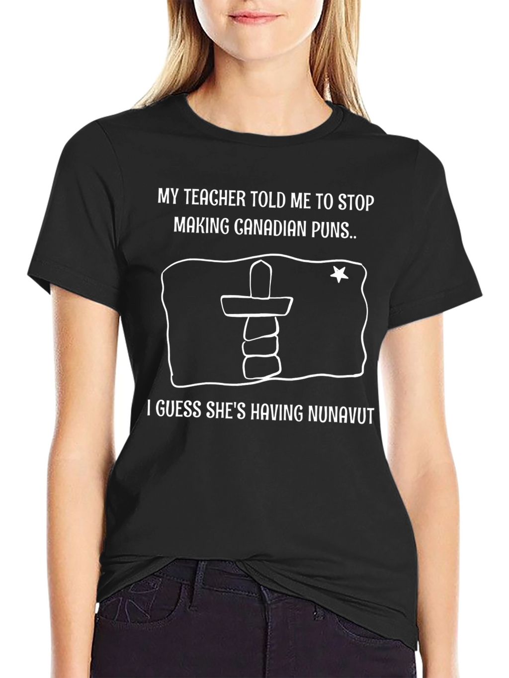 Canadian Puns Nunavut T-Shirt Funny Teacher Joke Shirt