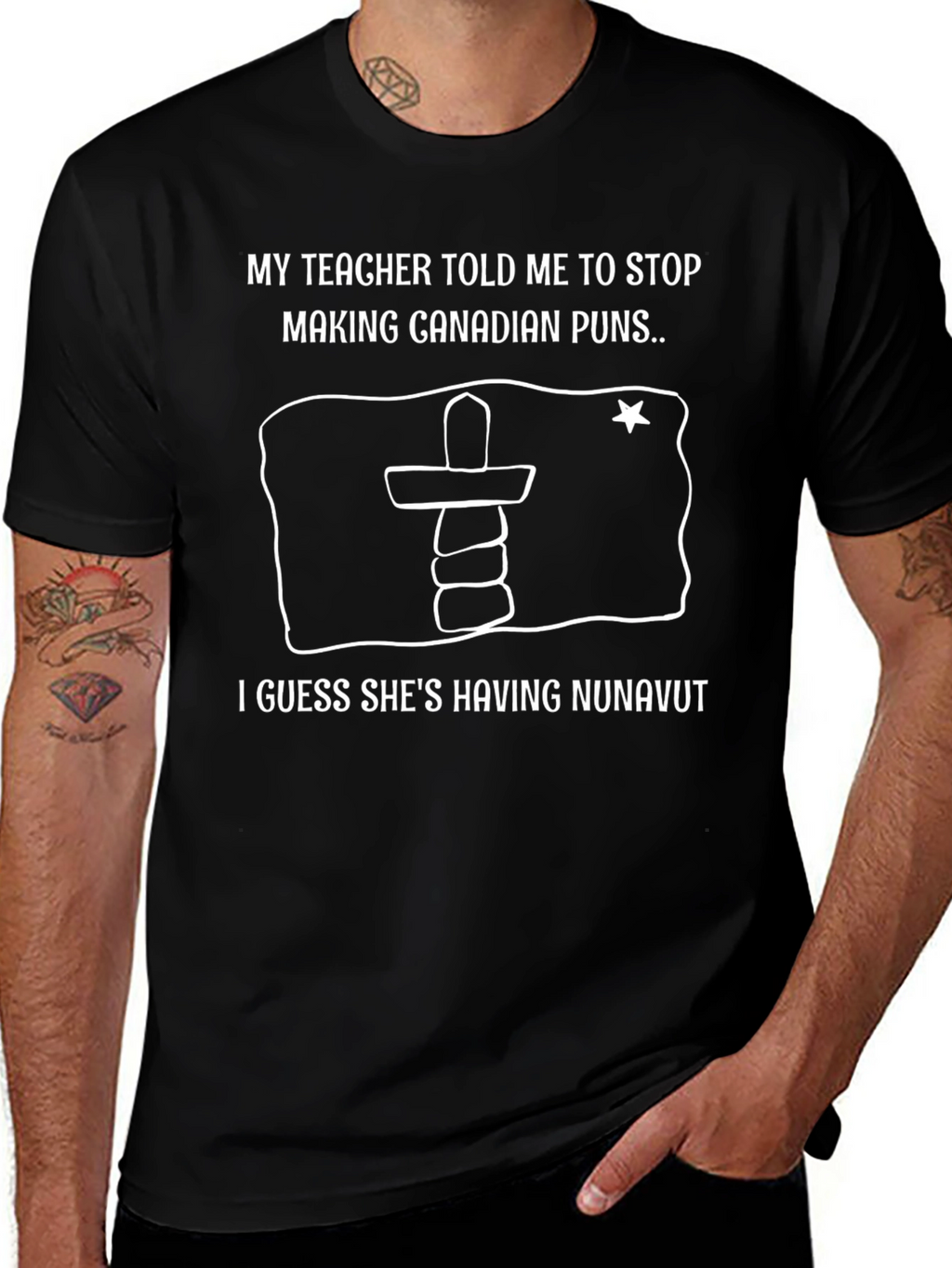 Canadian Puns Nunavut T-Shirt Funny Teacher Joke Shirt