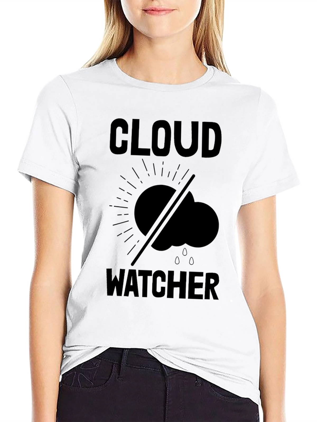Cloud Watcher Graphic T-Shirt - Black