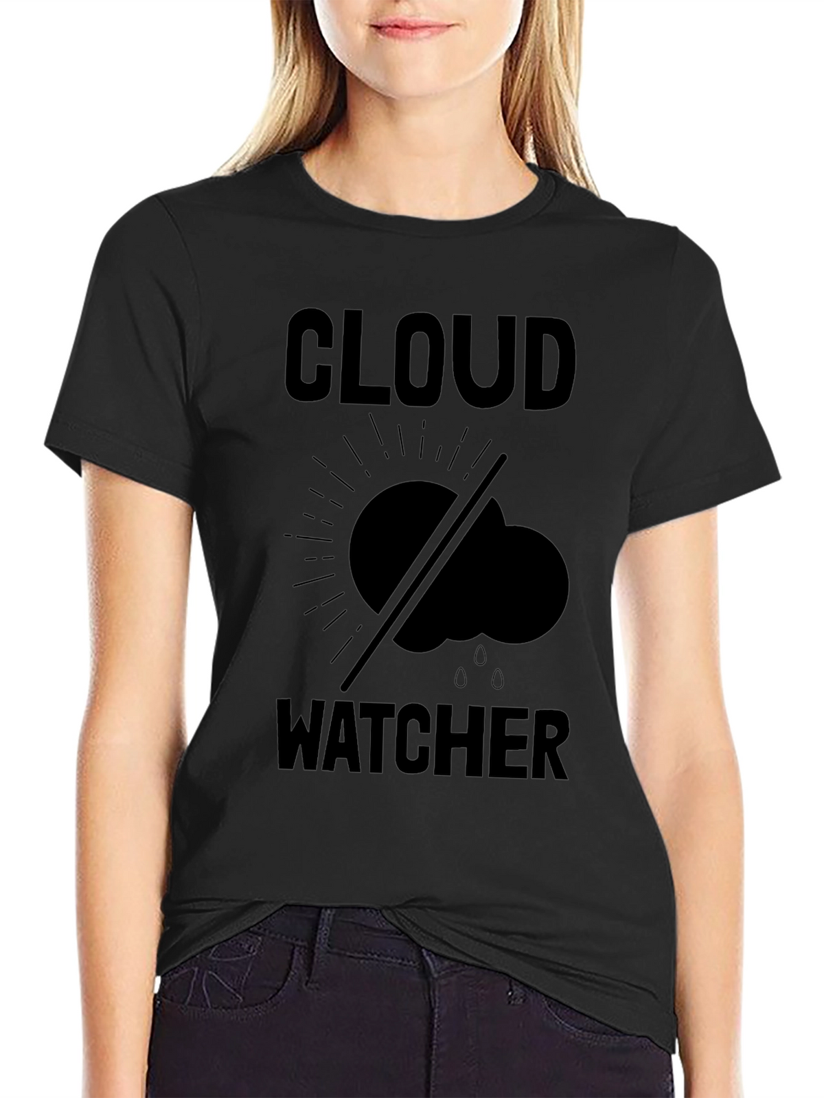 Cloud Watcher Graphic T-Shirt - Black