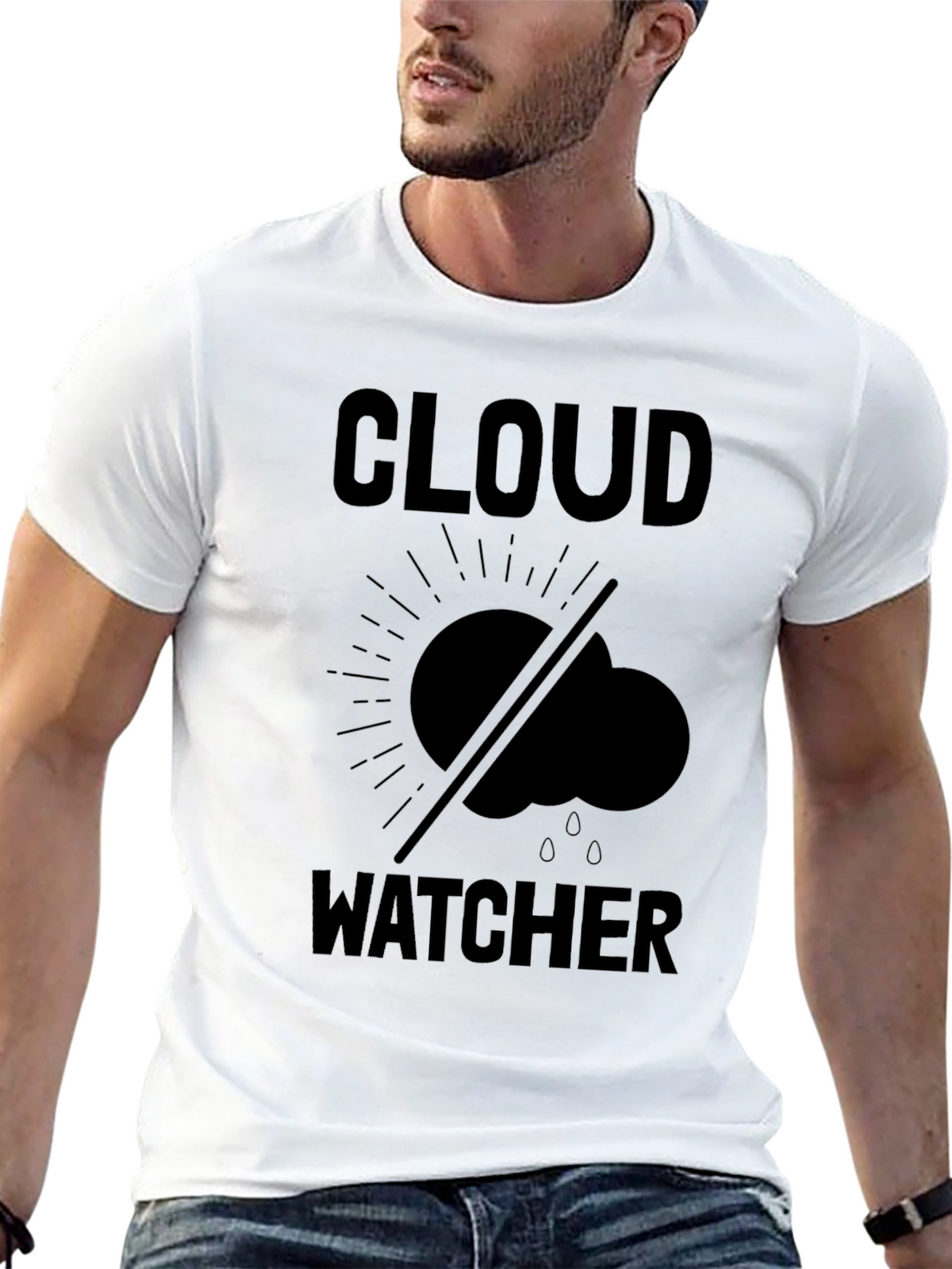 Cloud Watcher Graphic T-Shirt - Black