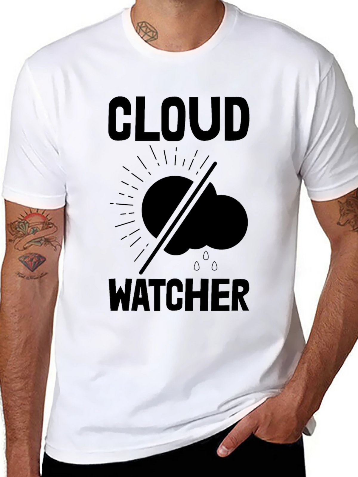 Cloud Watcher Graphic T-Shirt - Black