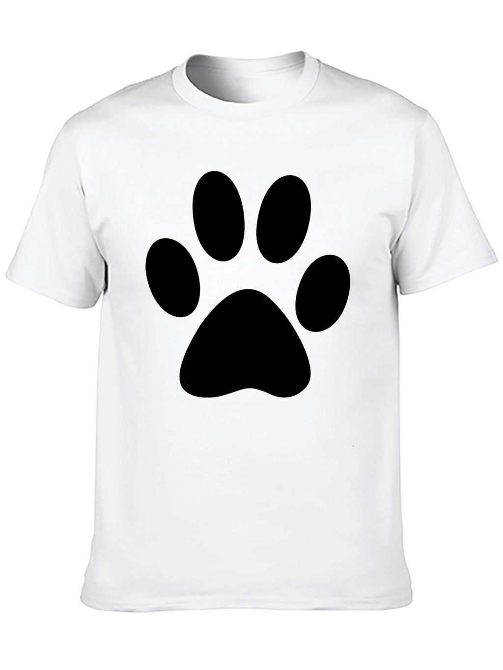 Black Paw Print T-Shirt - Casual Style