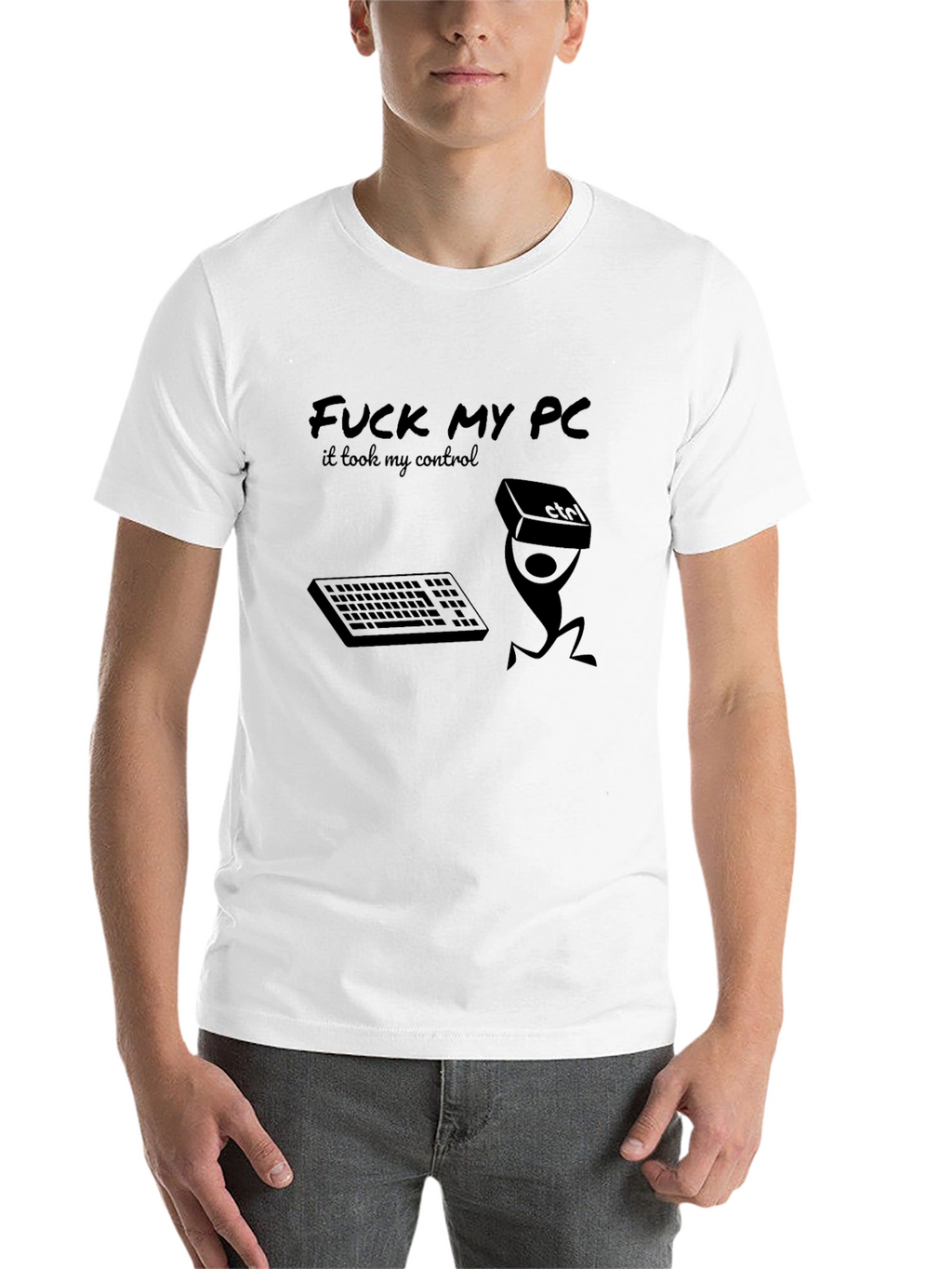 Funny PC Gamer T-Shirt - Control Freak Design