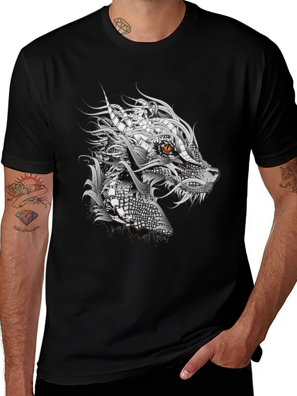 Dragon Graphic Black T-Shirt