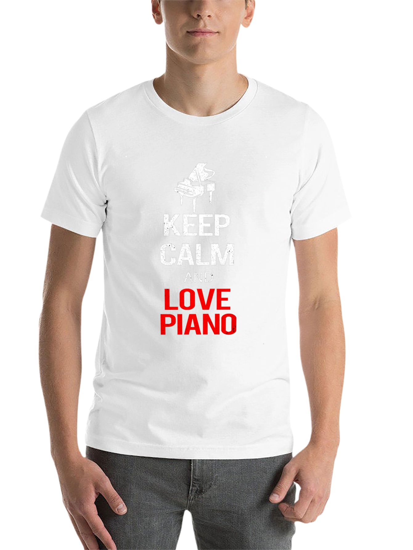 Keep Calm and Love Piano Black T-Shirt