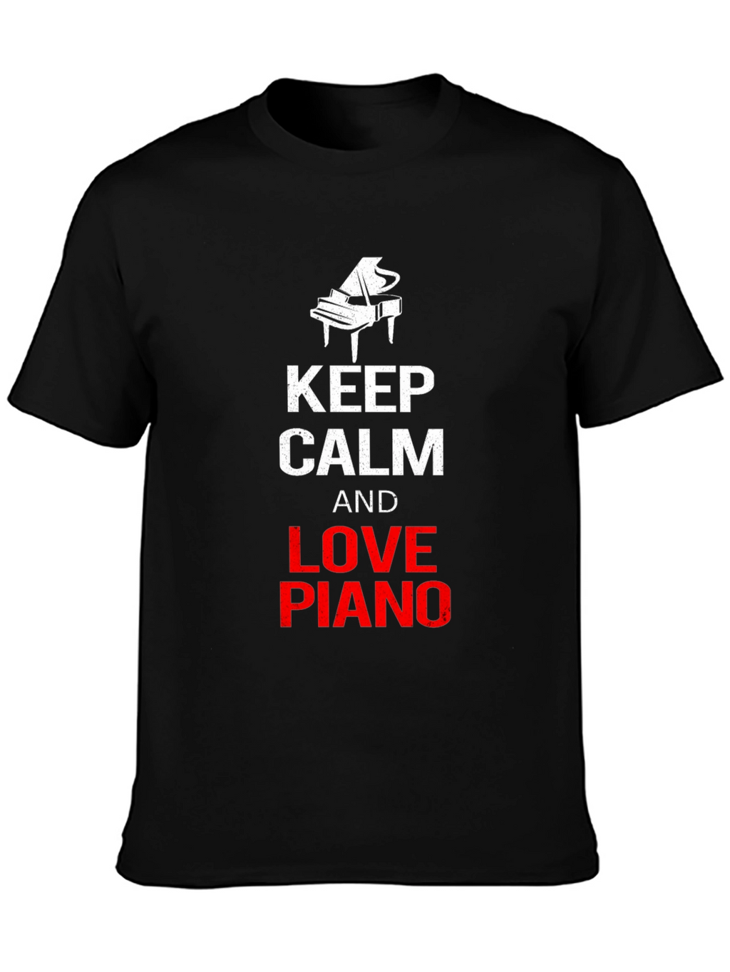 Keep Calm and Love Piano Black T-Shirt