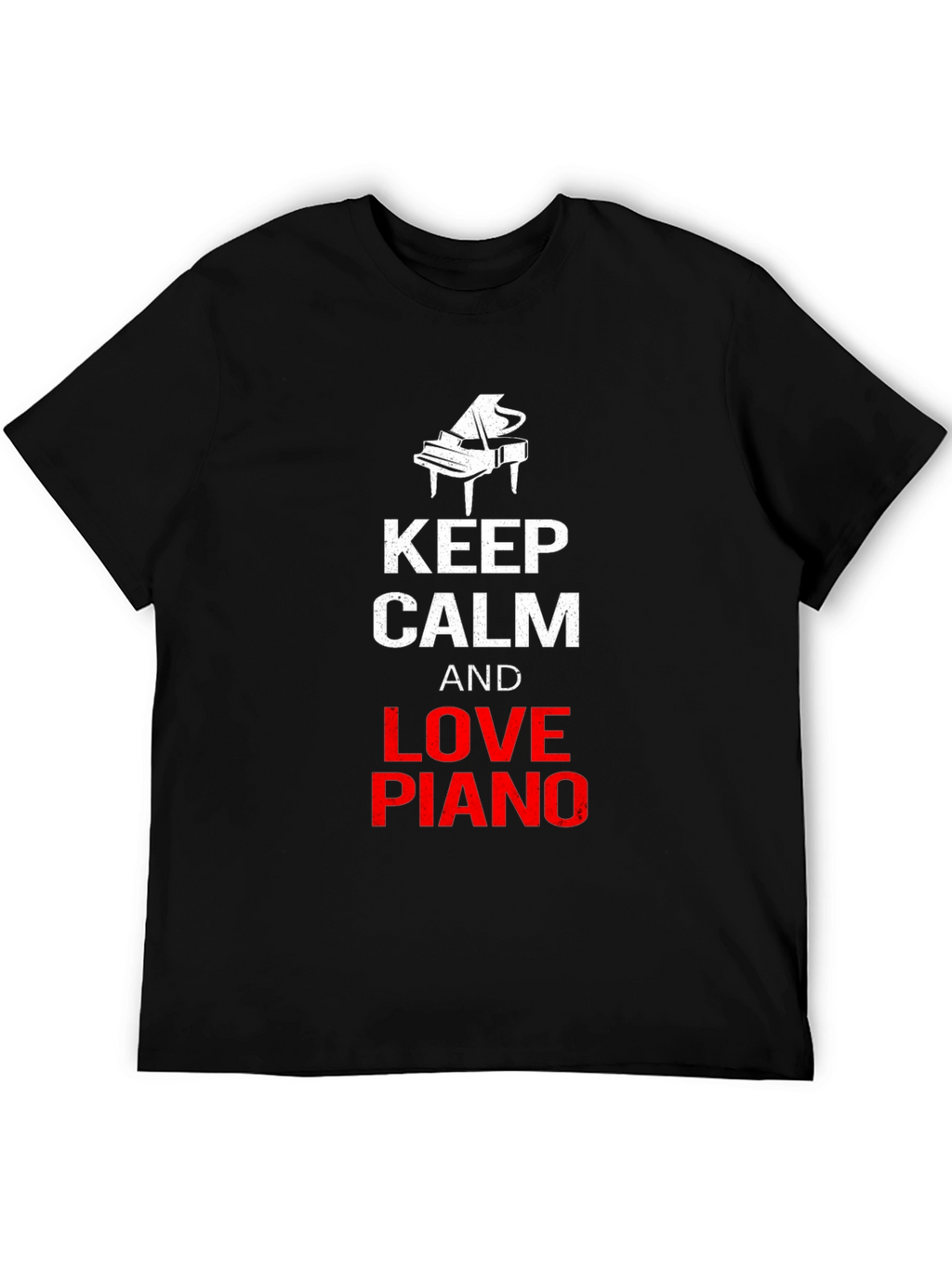 Keep Calm and Love Piano Black T-Shirt