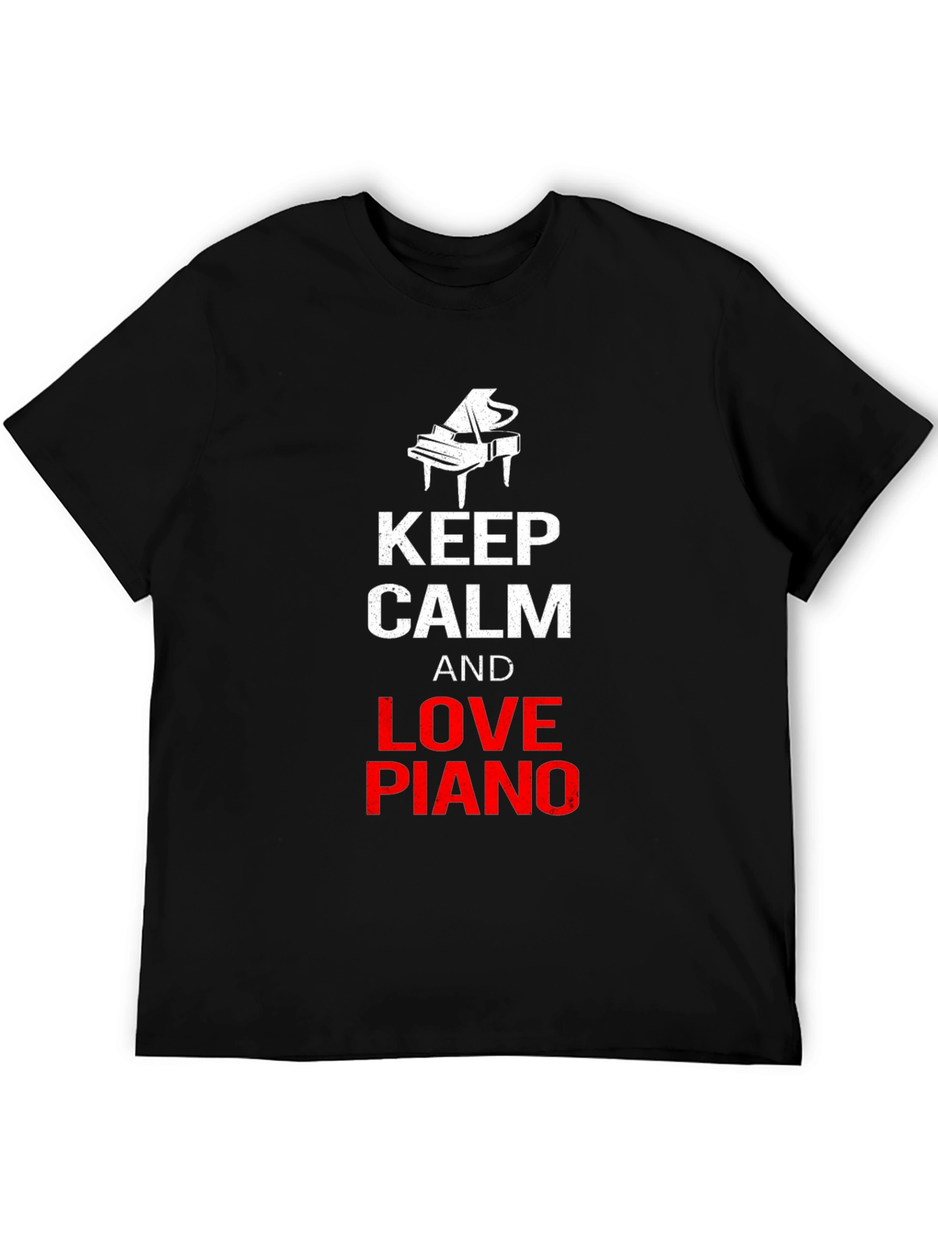 Keep Calm and Love Piano Black T-Shirt
