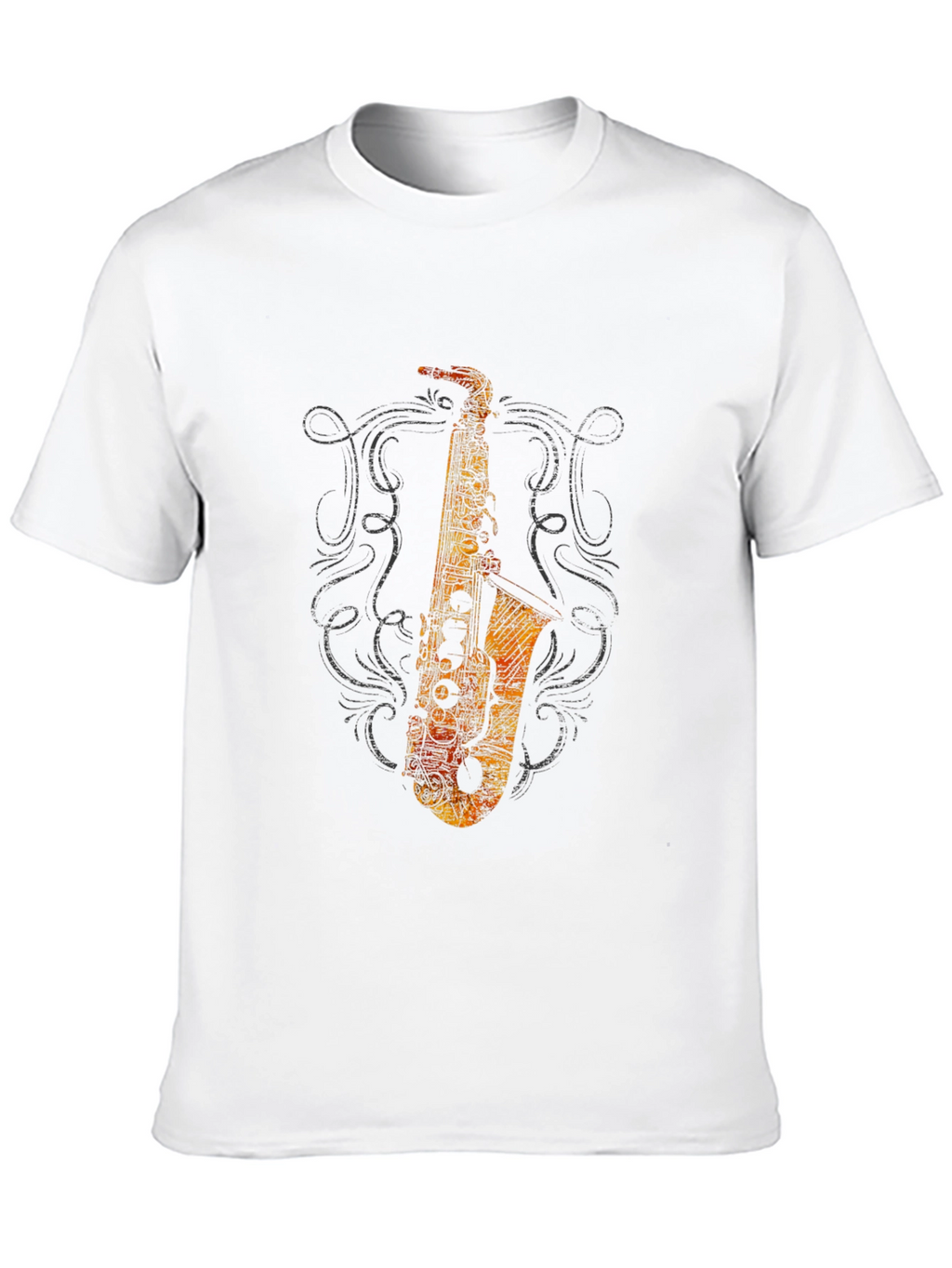 Saxophone Graphic Black T-Shirt