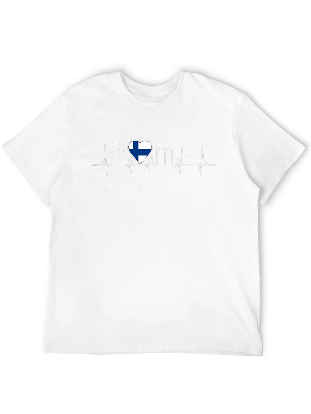 Finland Heartbeat Home T-Shirt - Black