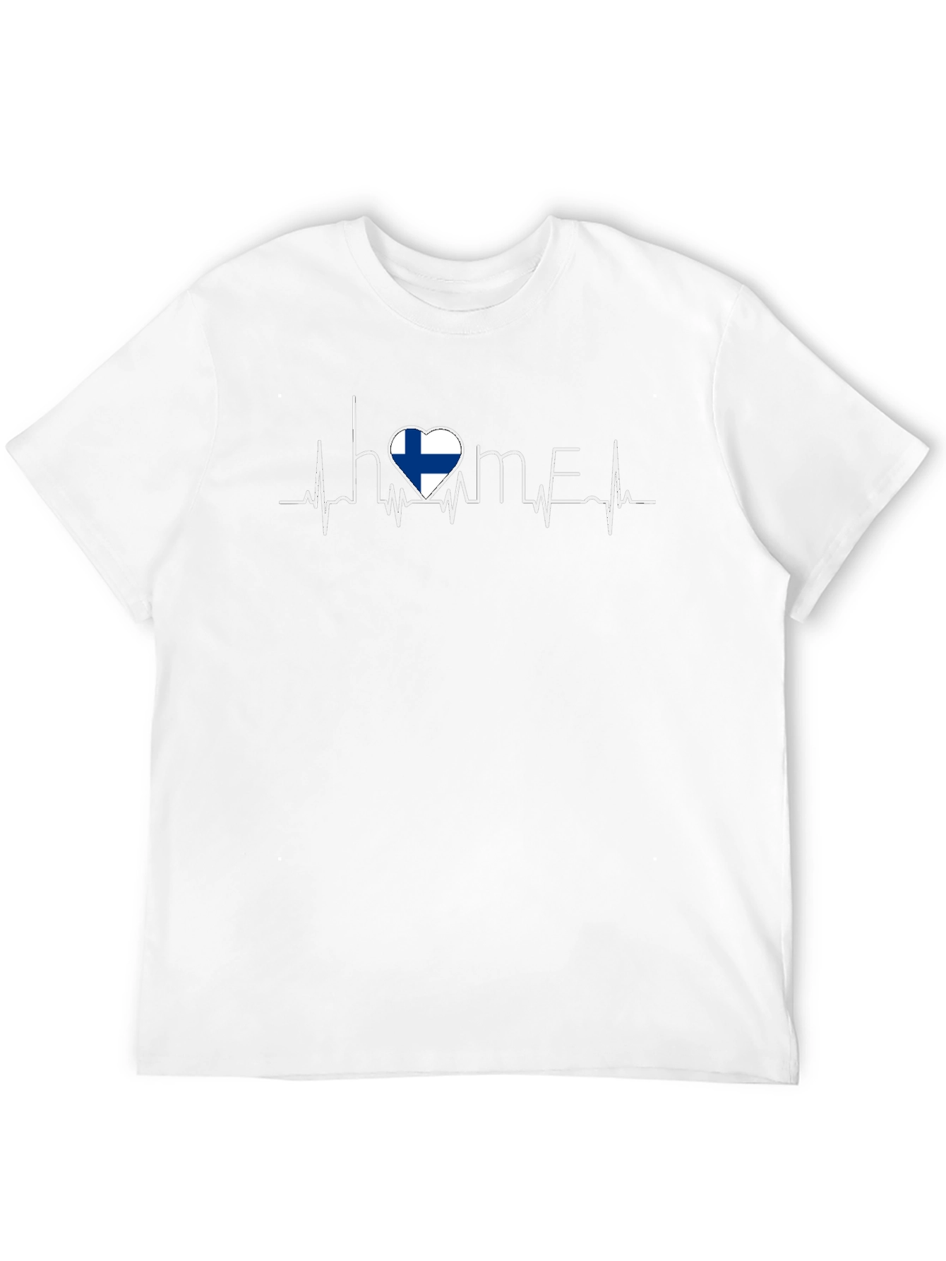 Finland Heartbeat Home T-Shirt - Black