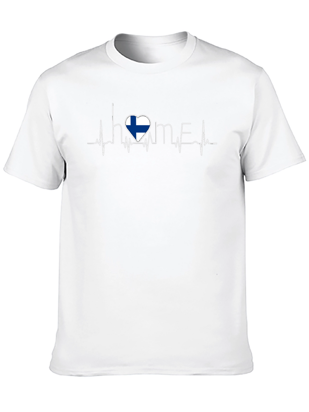 Finland Heartbeat Home T-Shirt - Black