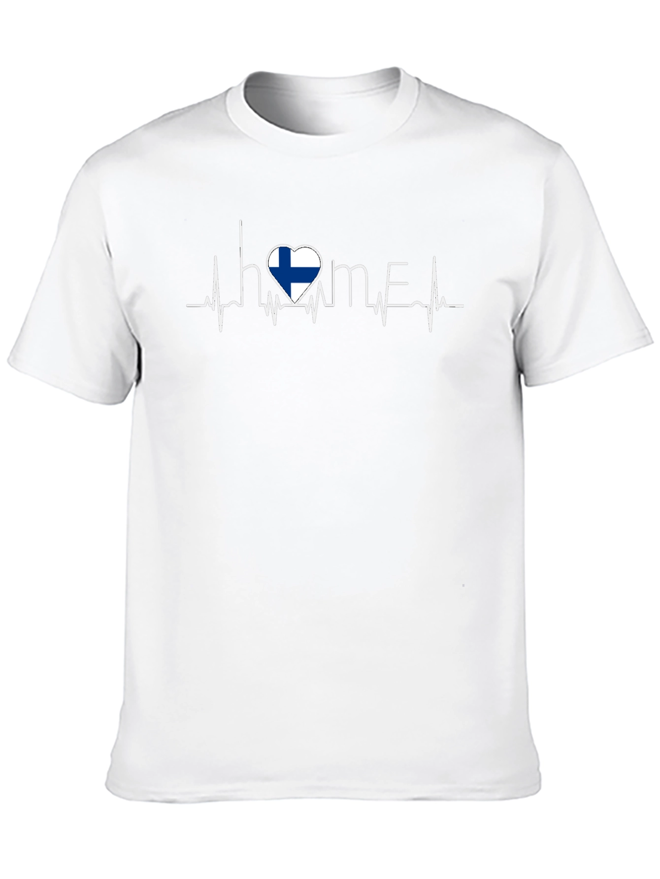 Finland Heartbeat Home T-Shirt - Black