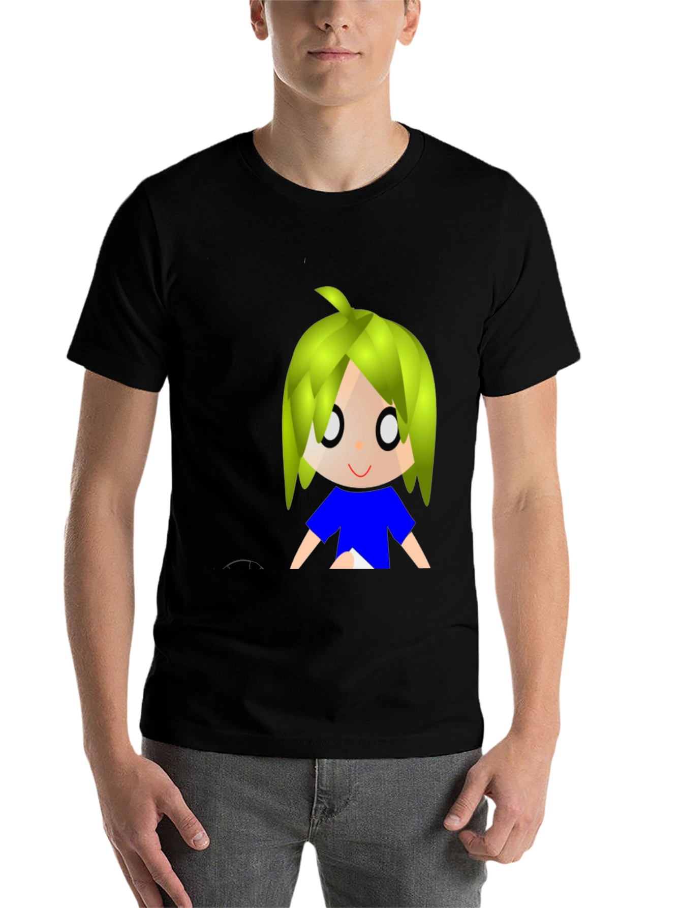 Anime Graphic Black T-Shirt