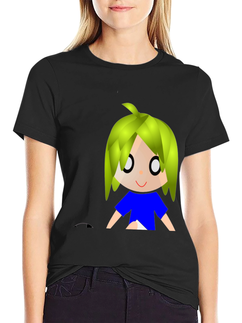 Anime Graphic Black T-Shirt
