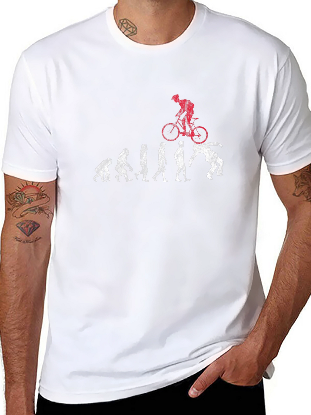 Evolution of Man to Biker T-Shirt