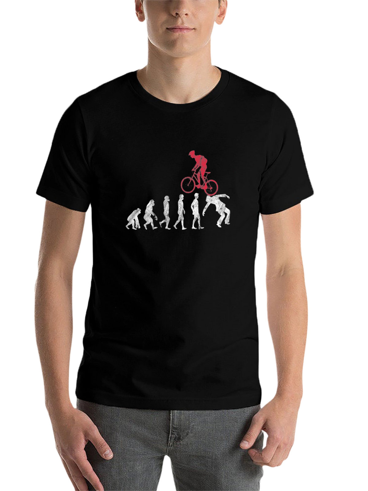 Evolution of Man to Biker T-Shirt