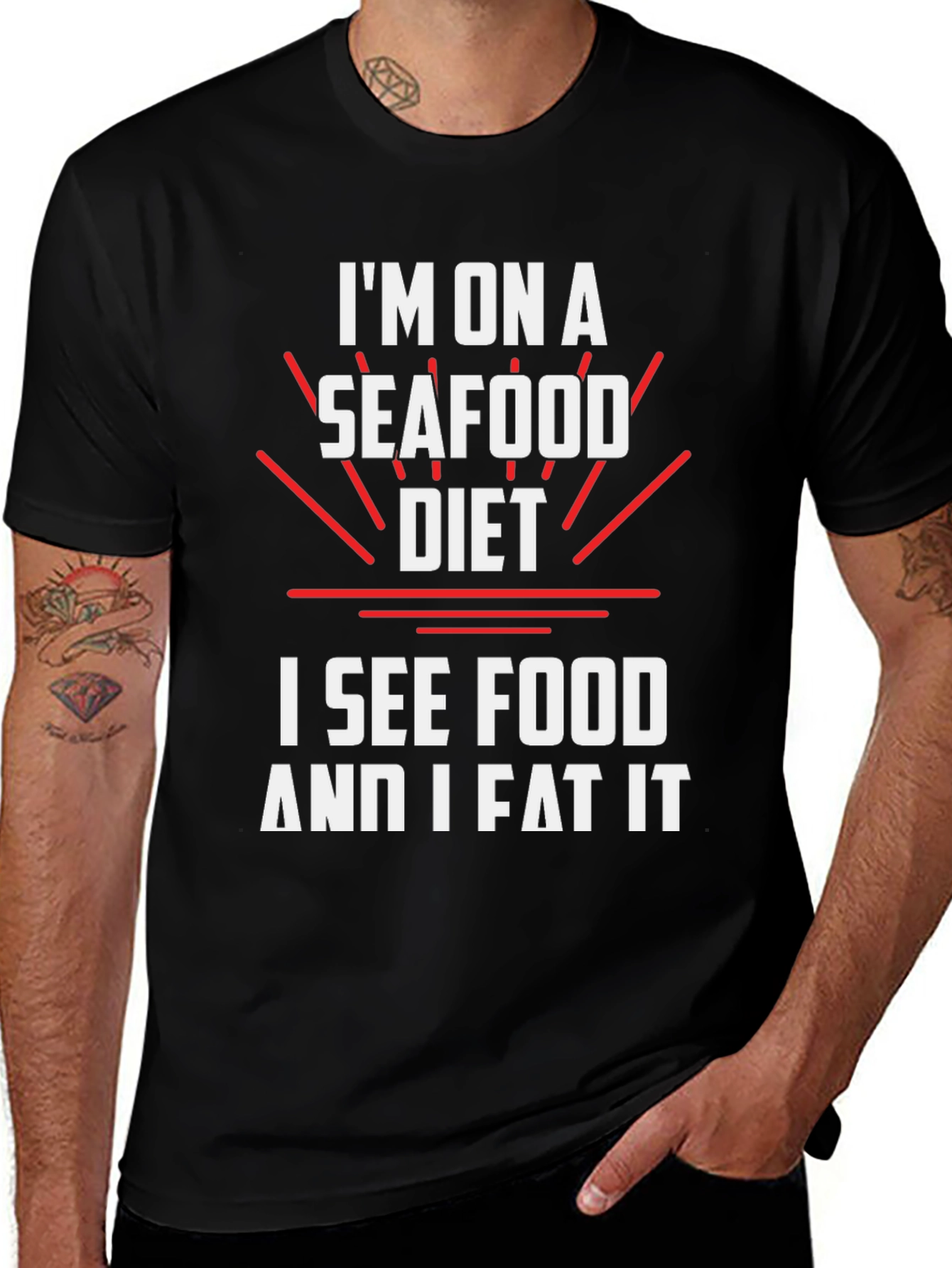 Seafood Diet T-Shirt: I See Food and I Eat It Tee