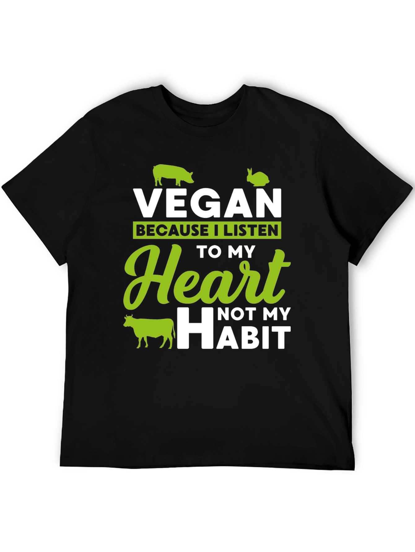 Vegan Heart T-Shirt - Listen to Your Heart!