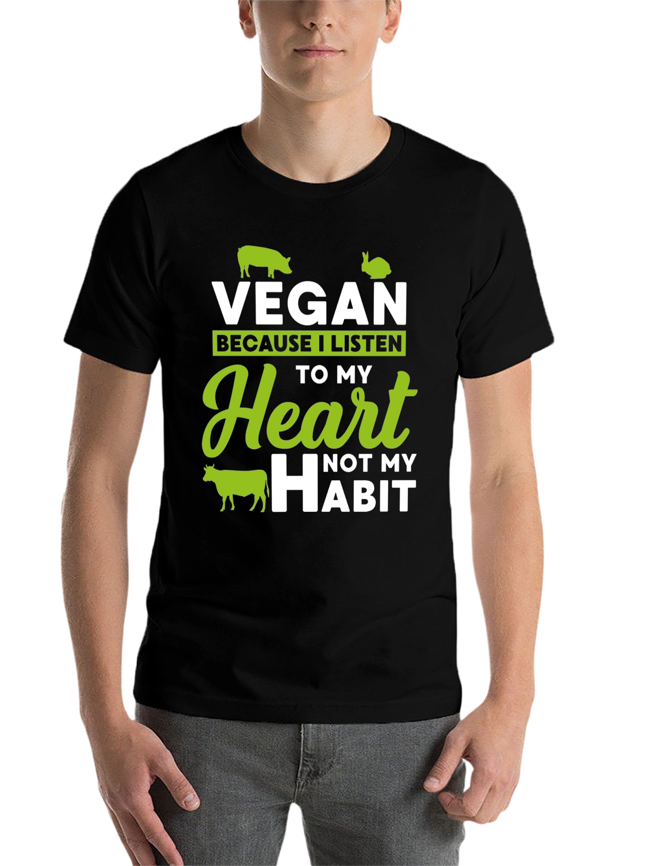 Vegan Heart T-Shirt - Listen to Your Heart!
