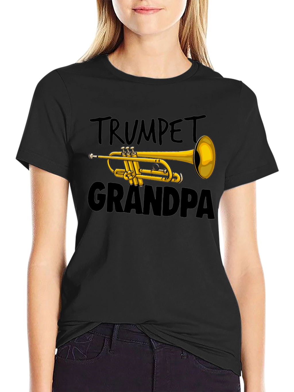 Trumpet Grandpa T-Shirt - Musician Grandfather Gift