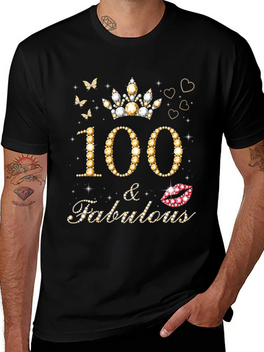 100 & Fabulous Birthday Graphic Tee