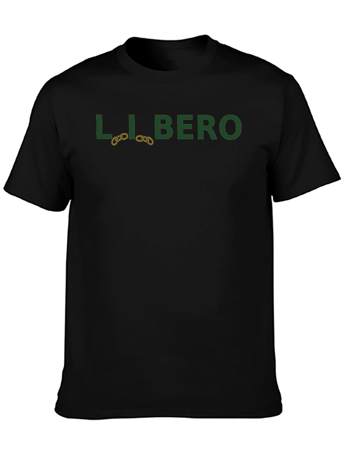Libero Graphic Print Black T-Shirt